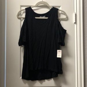 Mudd, black, cold shoulder top